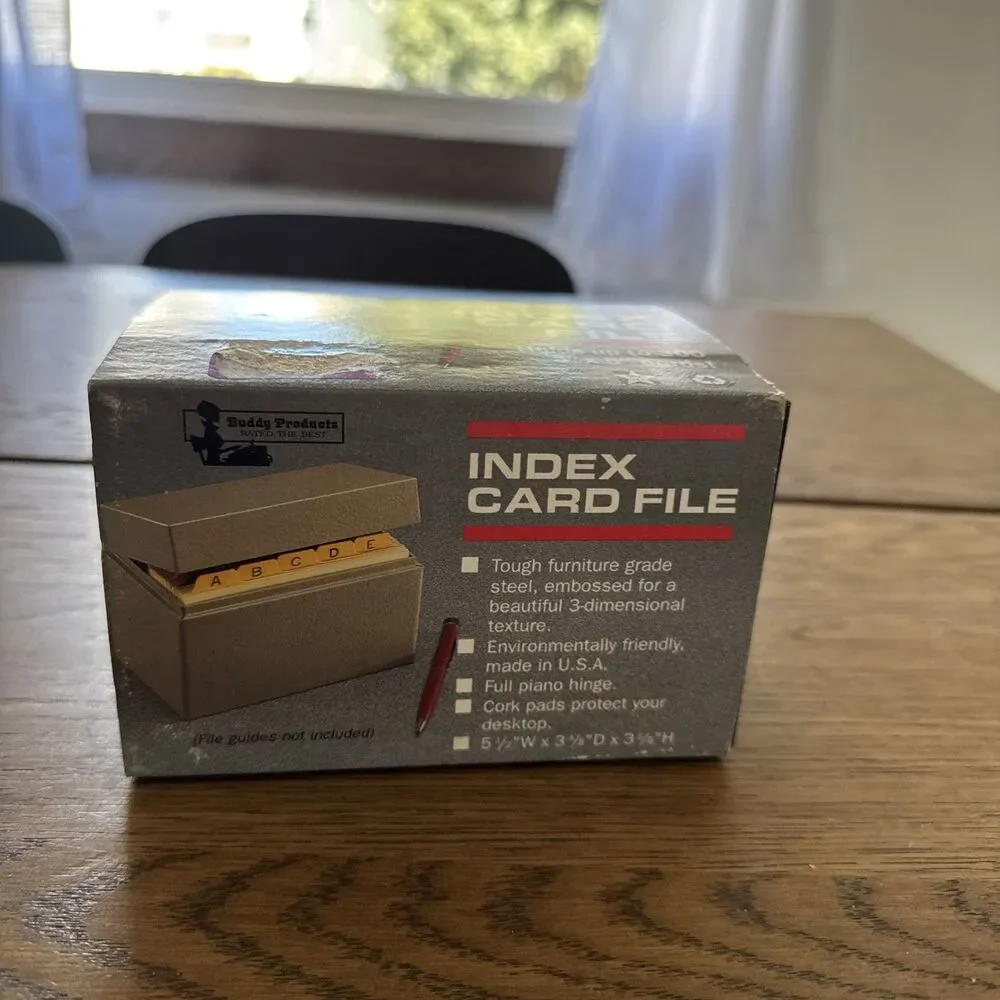 buddy products #335  Index Card File 3x5 New